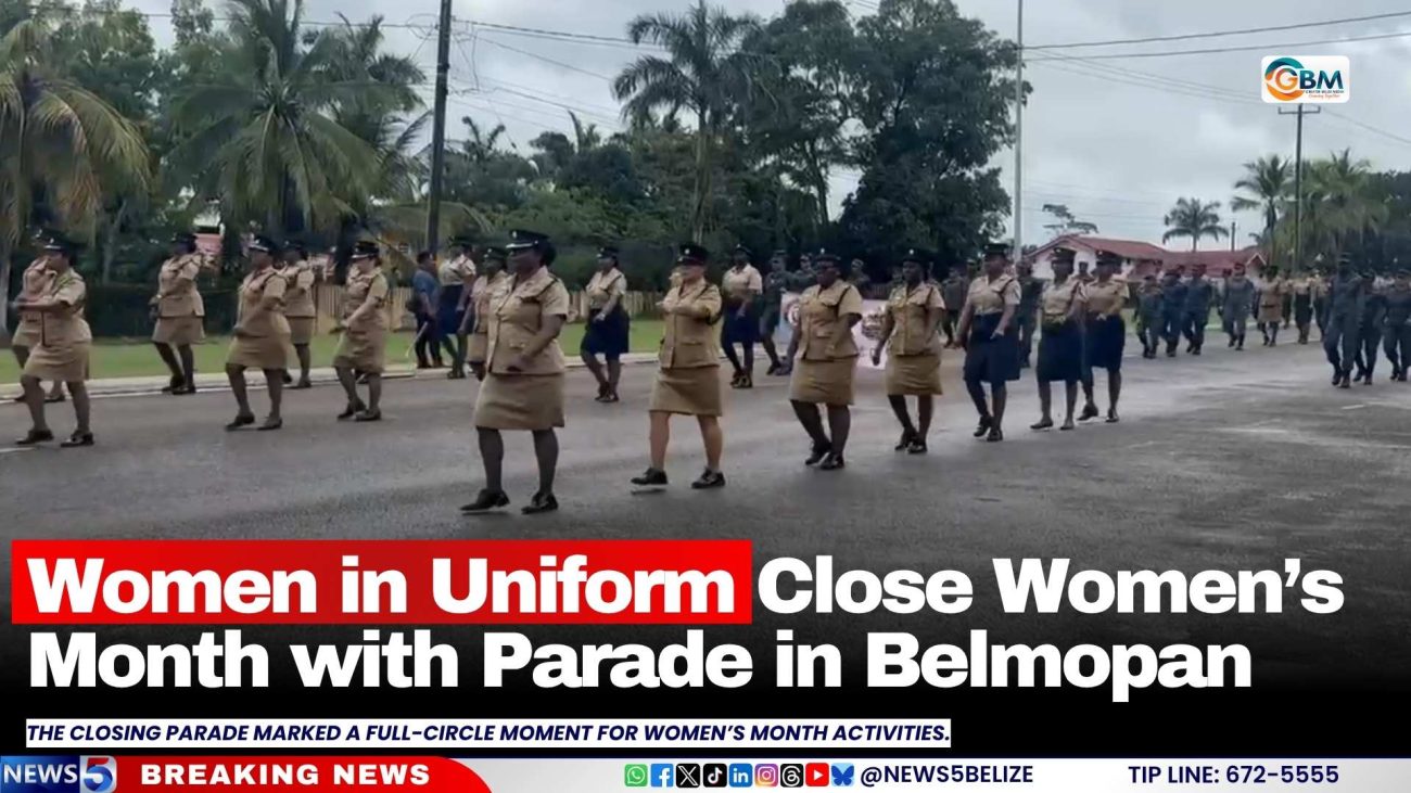 Women in Uniform Close Women’s Month with Parade in Belmopan