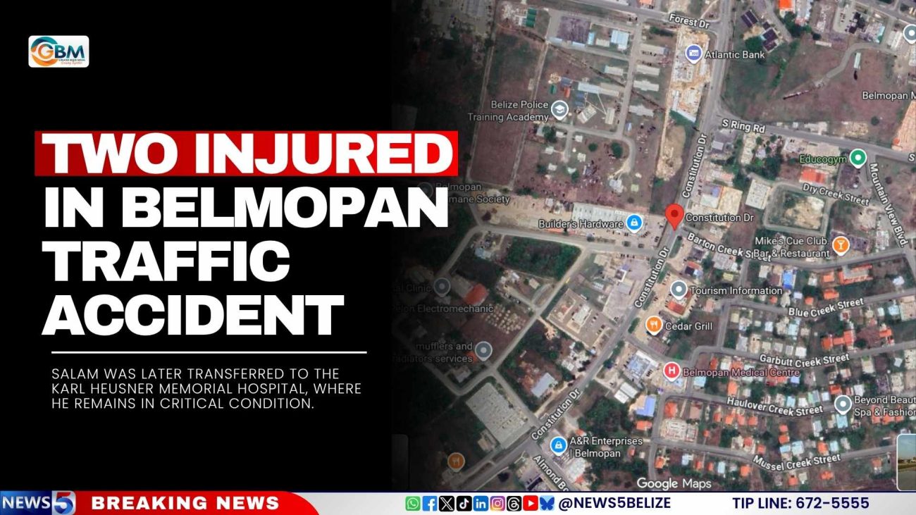 Two Injured in Belmopan Traffic Accident