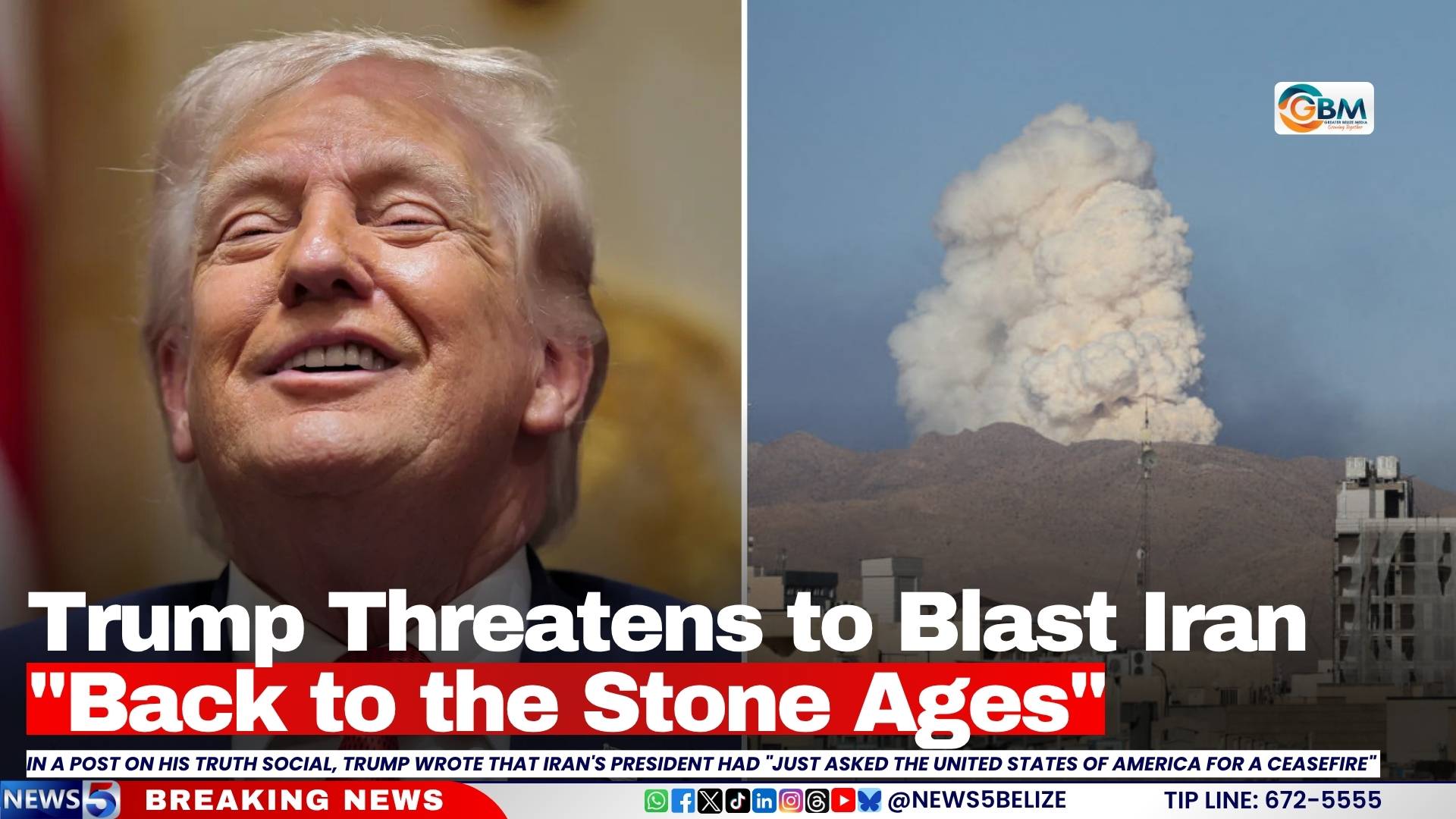 Trump Threatens to Blast Iran "Back to the Stone Ages"