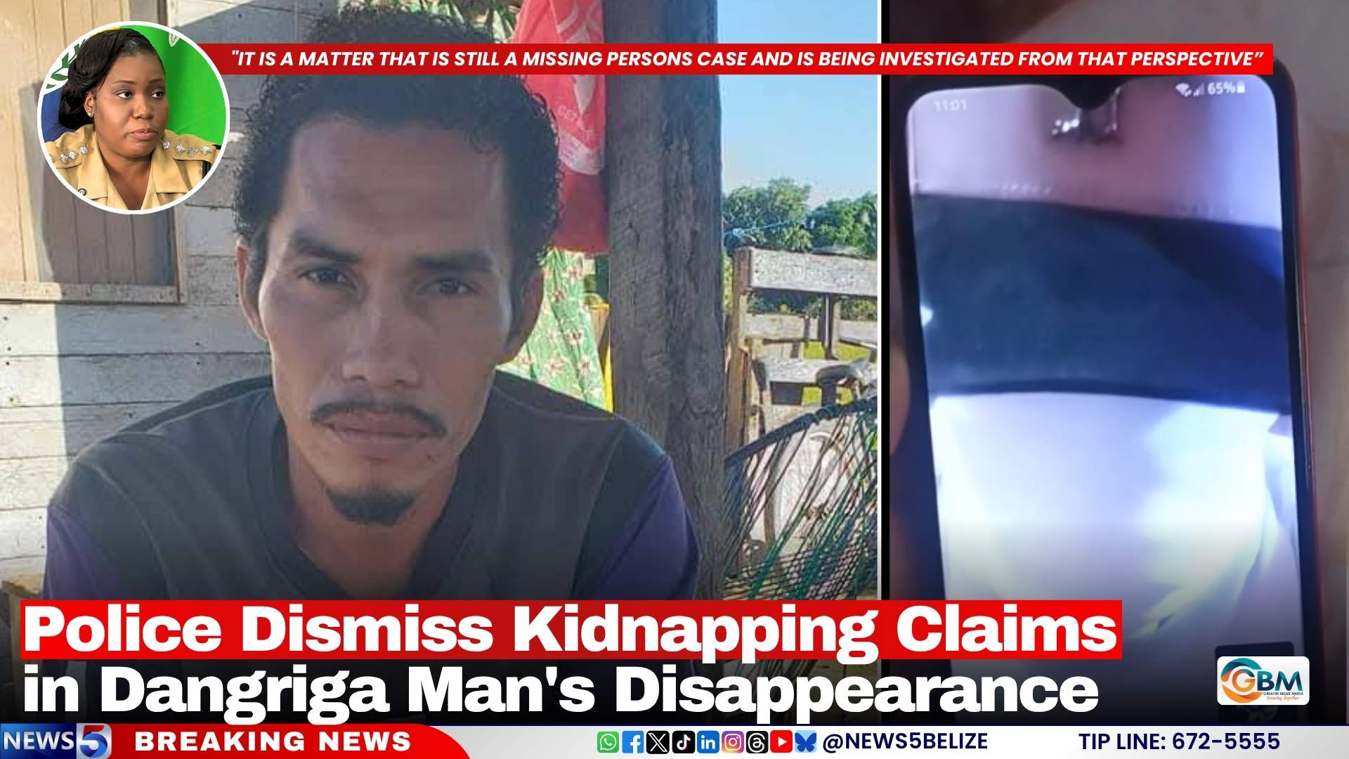 Police Dismiss Kidnapping Claims in Dangriga Man's Disappearance