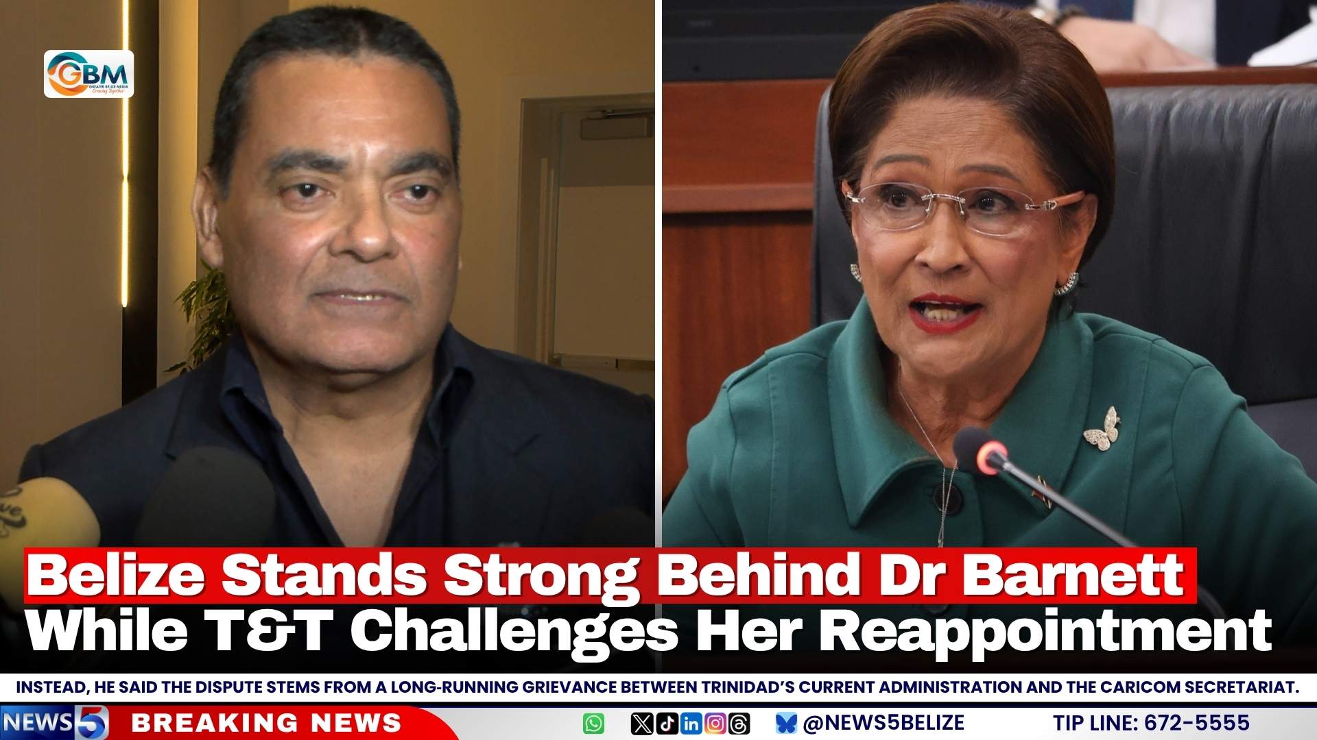 Belize Stands Strong Behind Dr Barnett While T&T Challenges Her Reappointment