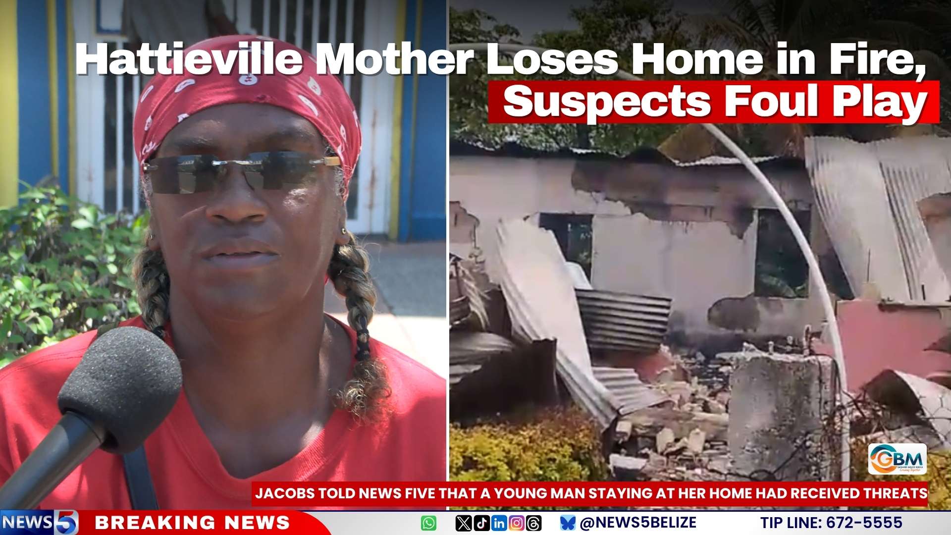 Hattieville Mother Loses Home in Fire, Suspects Foul Play