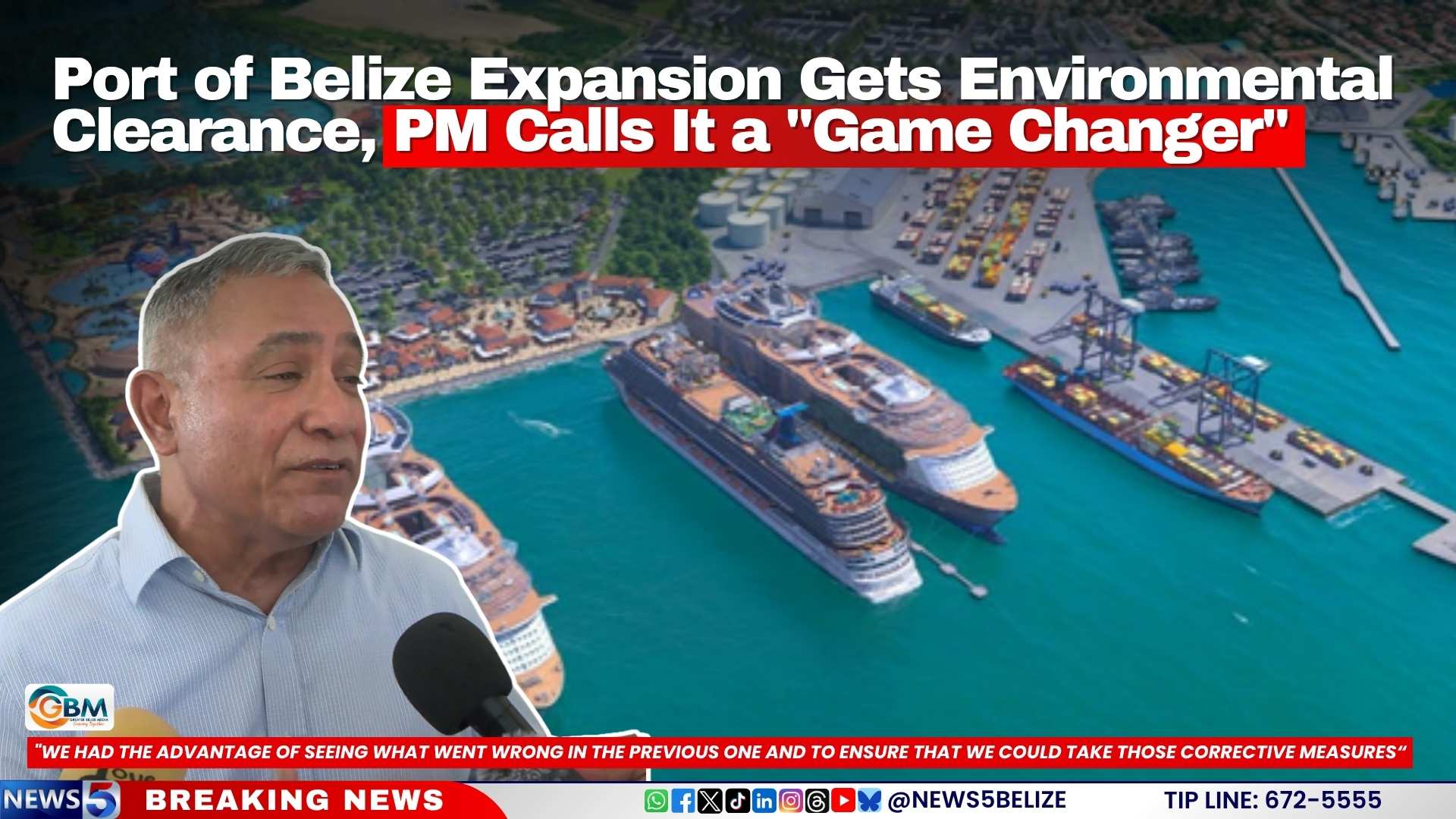 Port of Belize Expansion Gets Environmental Clearance, PM Calls It a "Game Changer"