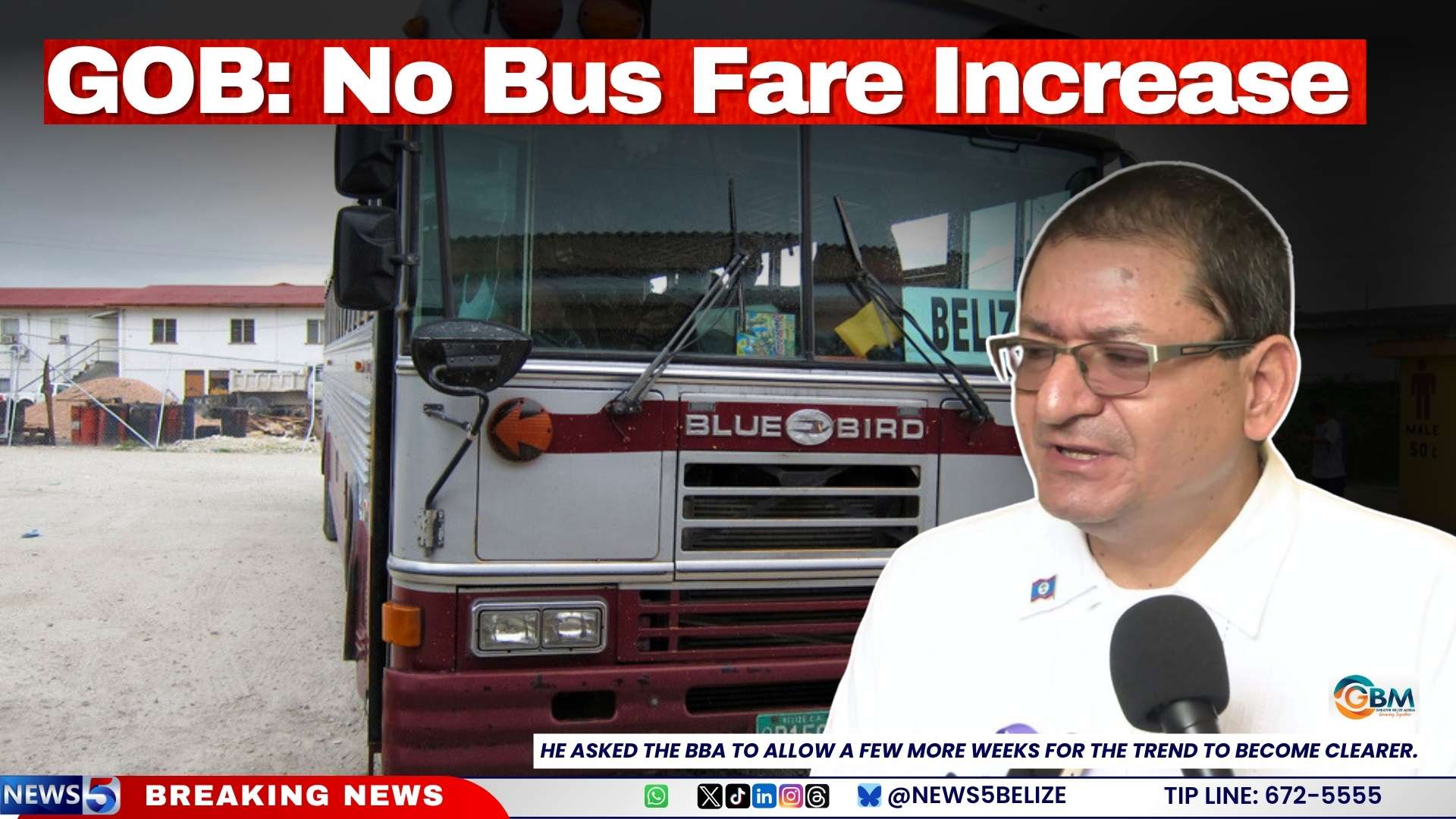 GOB: No Bus Fare Increase