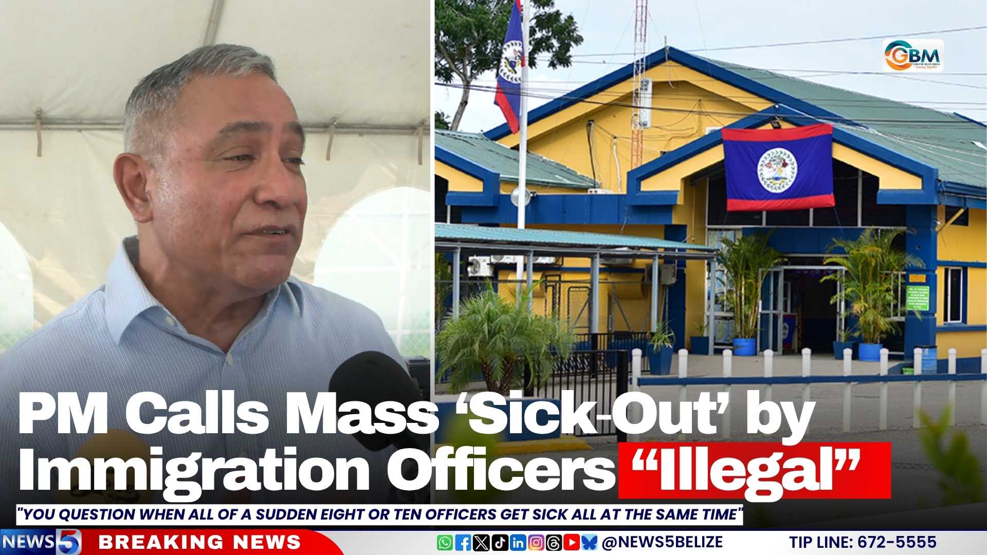 PM Calls Mass ‘Sick‑Out’ by Immigration Officers “Illegal”