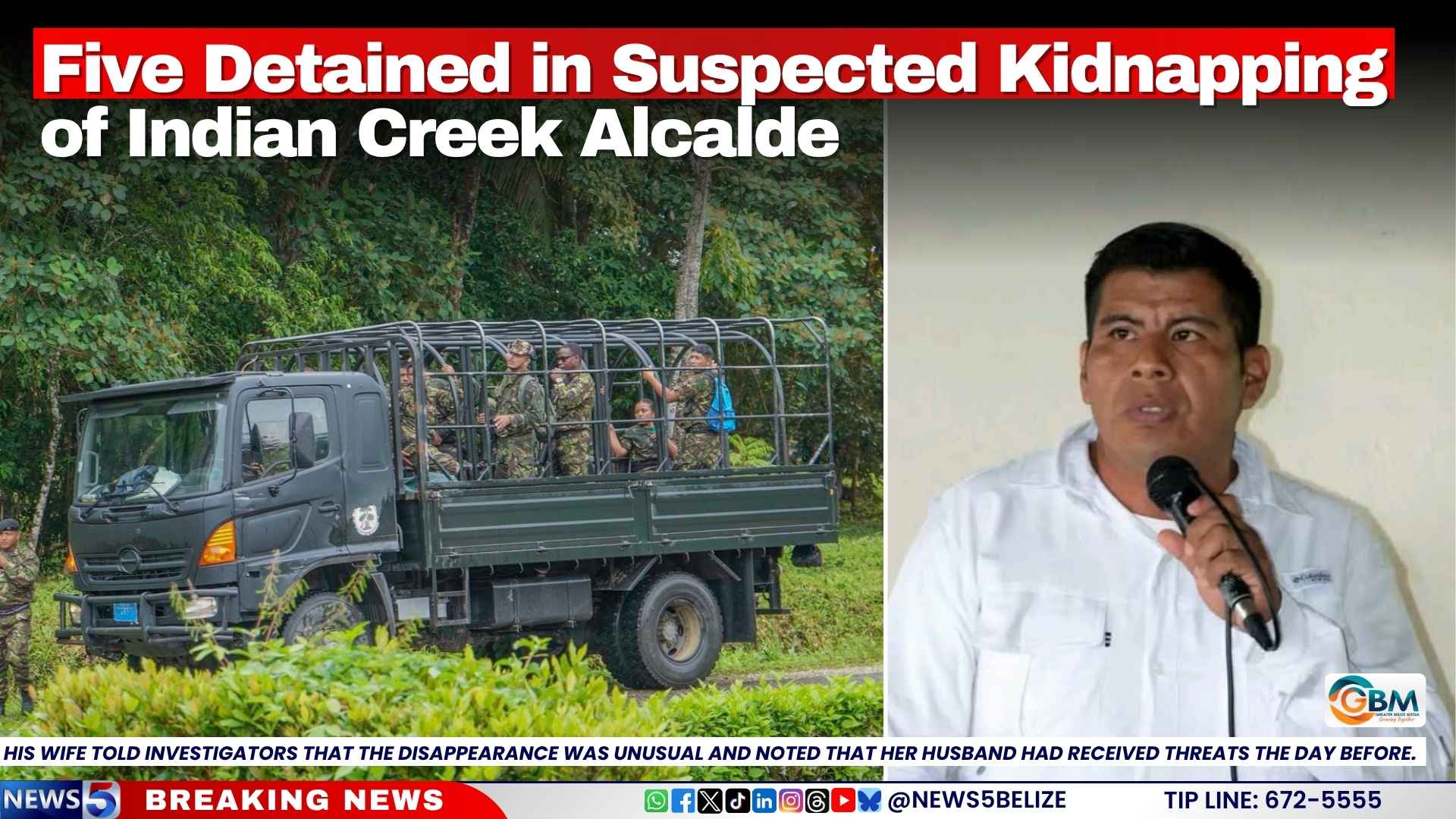 Five Detained in Suspected Kidnapping of Indian Creek Alcalde