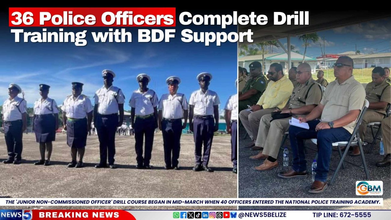 36 Police Officers Complete Drill Training with BDF Support