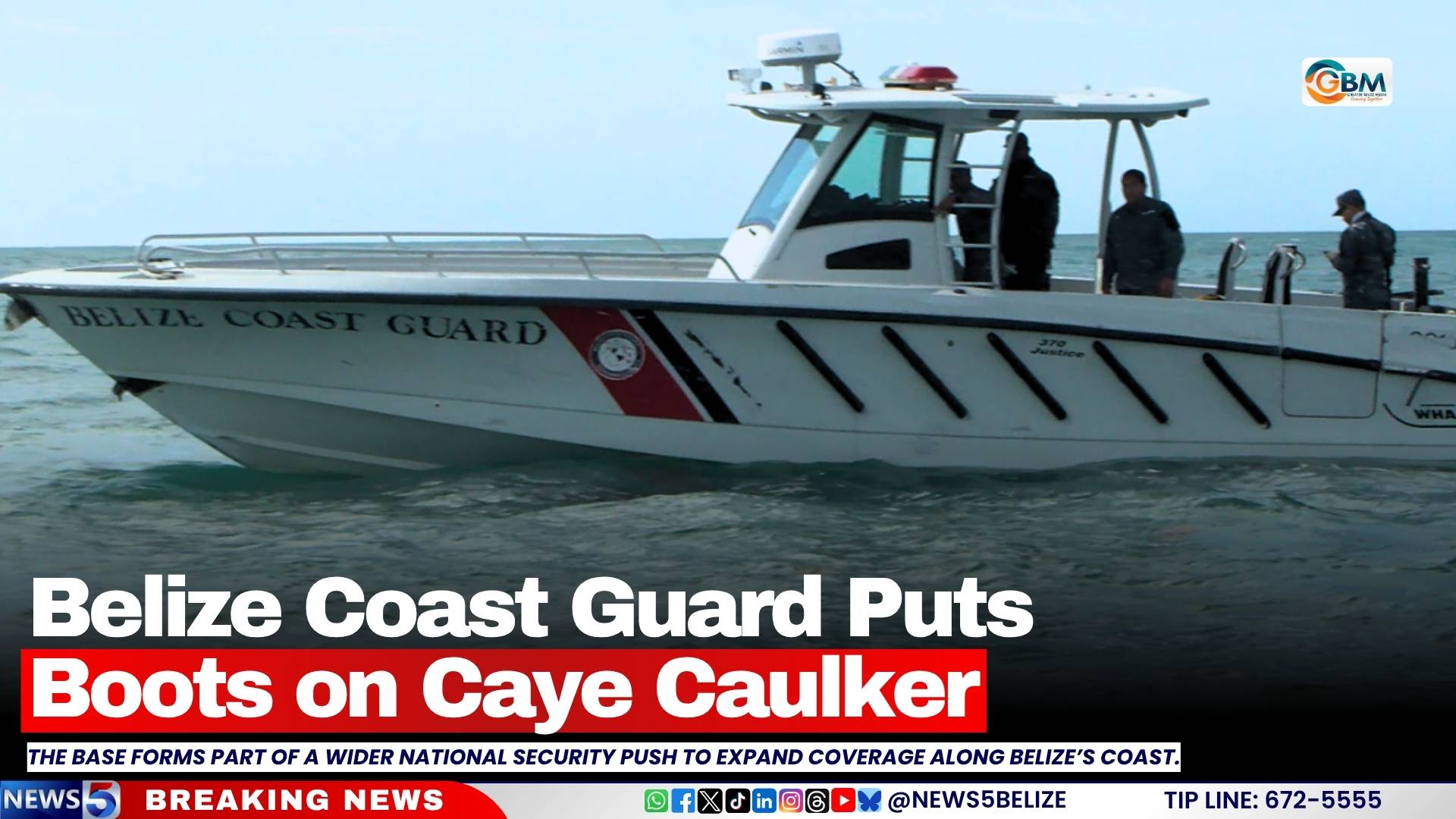Belize Coast Guard Puts Boots on Caye Caulker