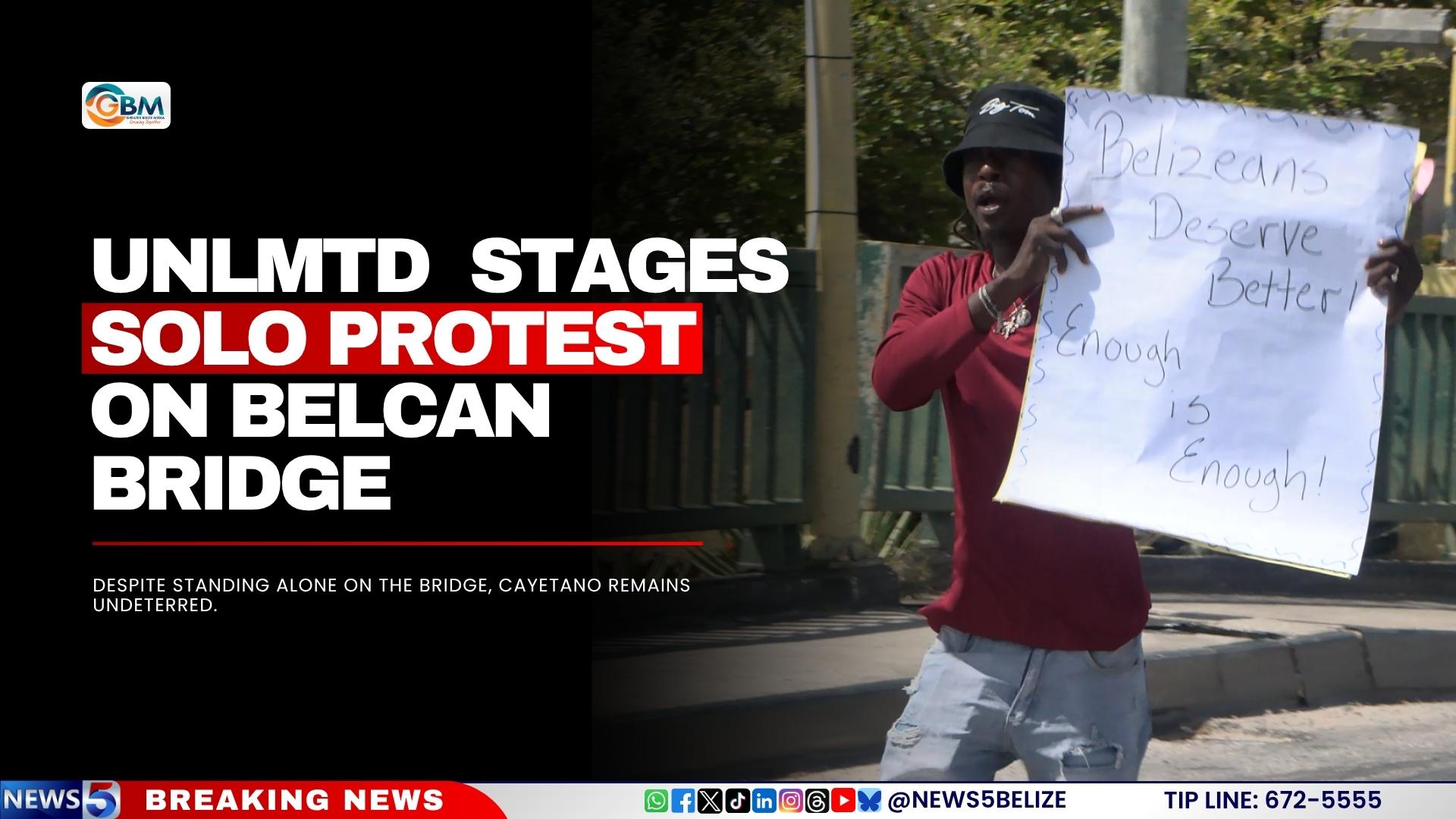 Unlmtd Stages Solo Protest on BelCan Bridge