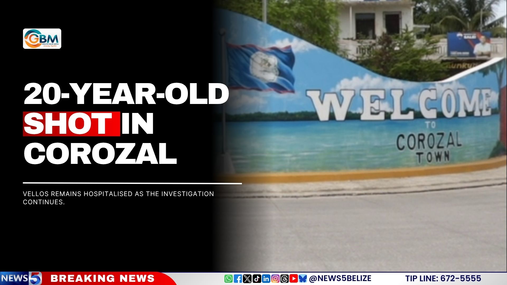 20-Year-Old Shot in Corozal