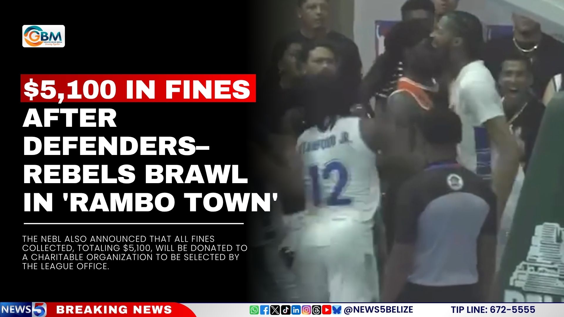 $5,100 in Fines After Defenders–Rebels Brawl in 'Rambo Town'