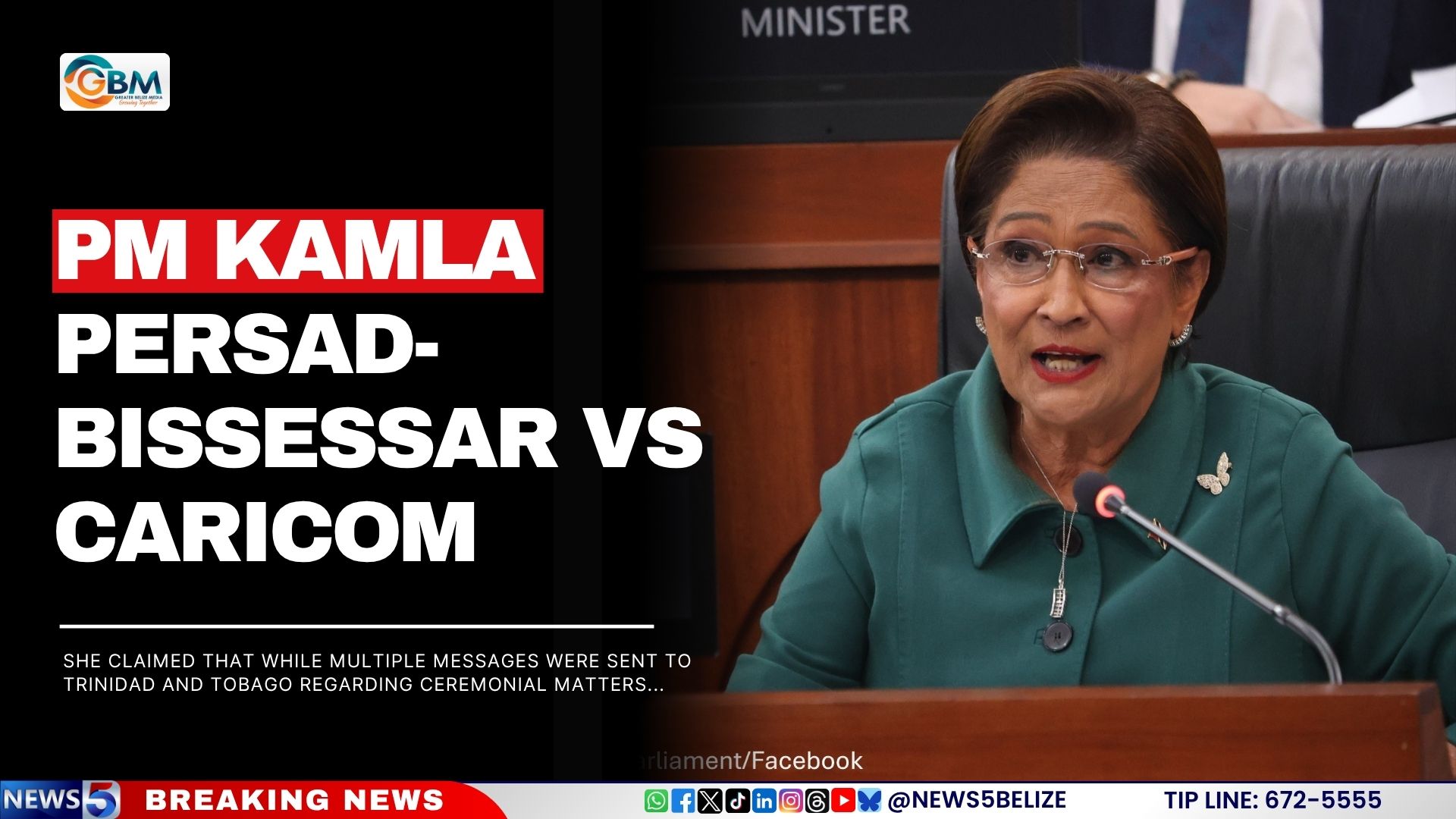 PM Kamla Persad-Bissessar Vs CARICOM