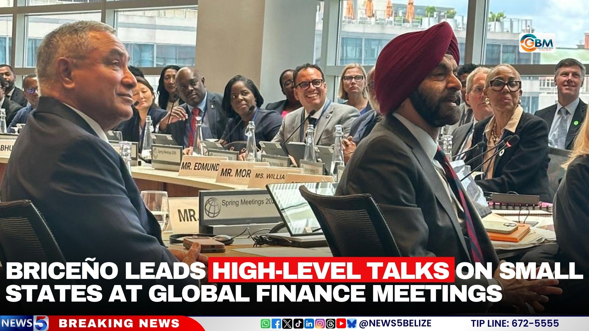 Briceño Leads High-Level Talks on Small States at Global Finance Meetings