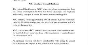 National Bus Company Keeps Rates Unchanged