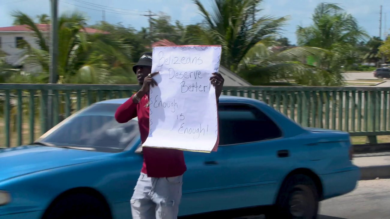 Belizean Artist Disrupts Traffic to Deliver a Defiant Message