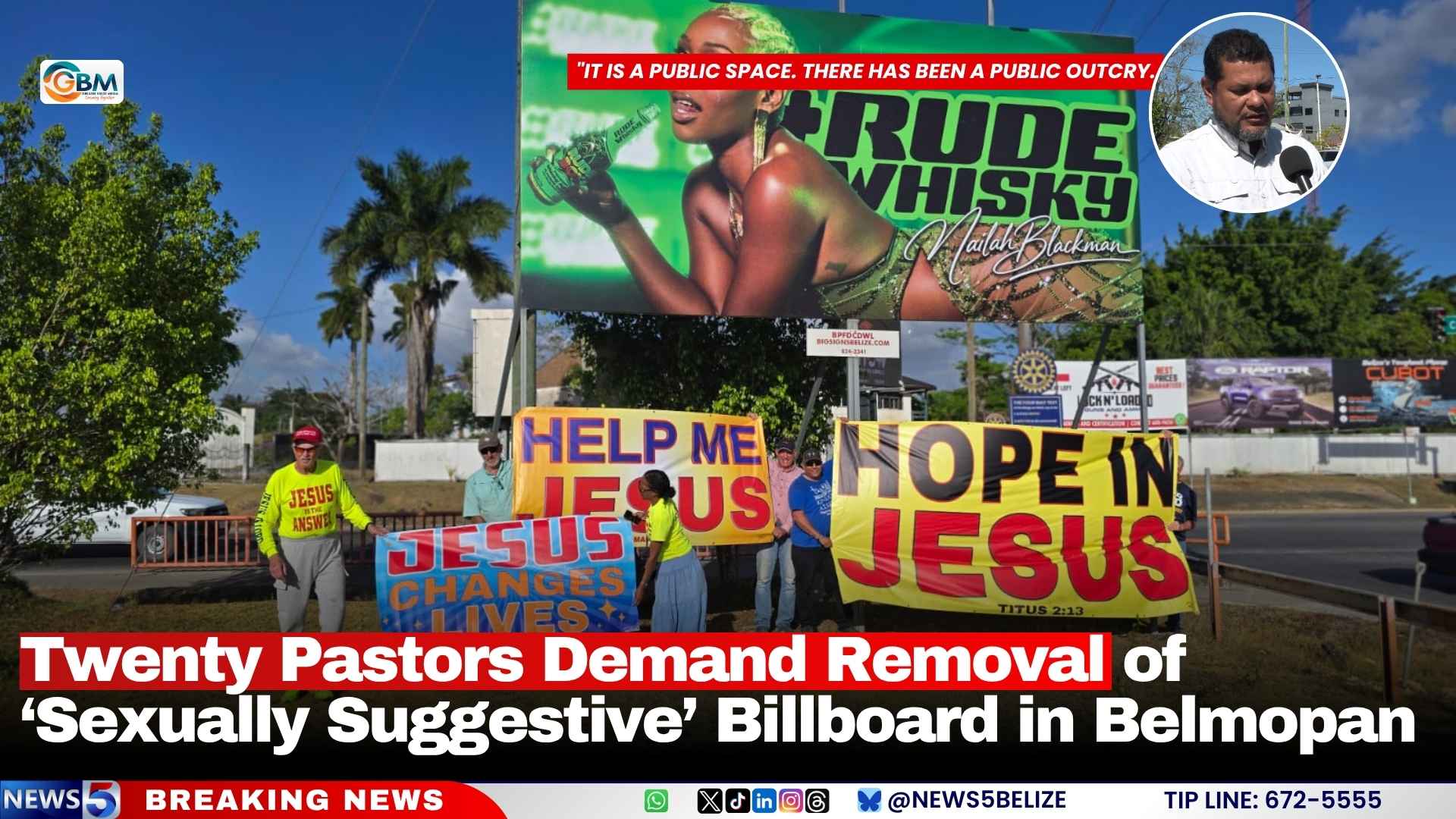 Twenty Pastors Demand Removal of ‘Sexually Suggestive’ Billboard in Belmopan