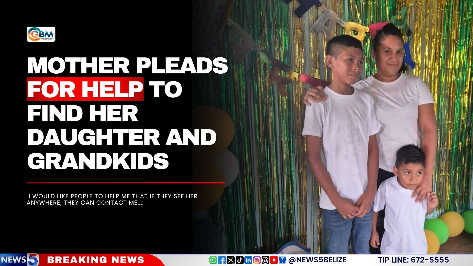 Mother Pleads for Help to Find Her Daughter and Grandkids