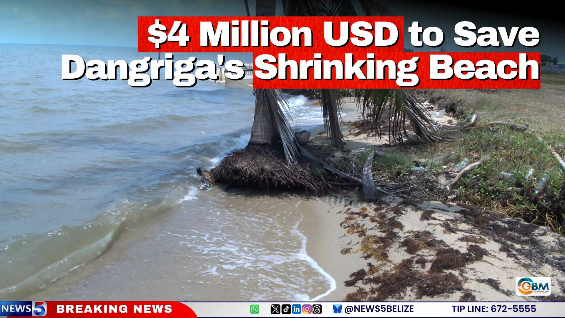 $4 Million USD to Save Dangriga's Shrinking Beach