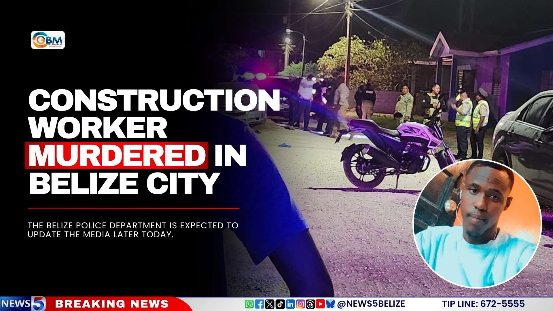 Construction Worker Murdered in Belize City