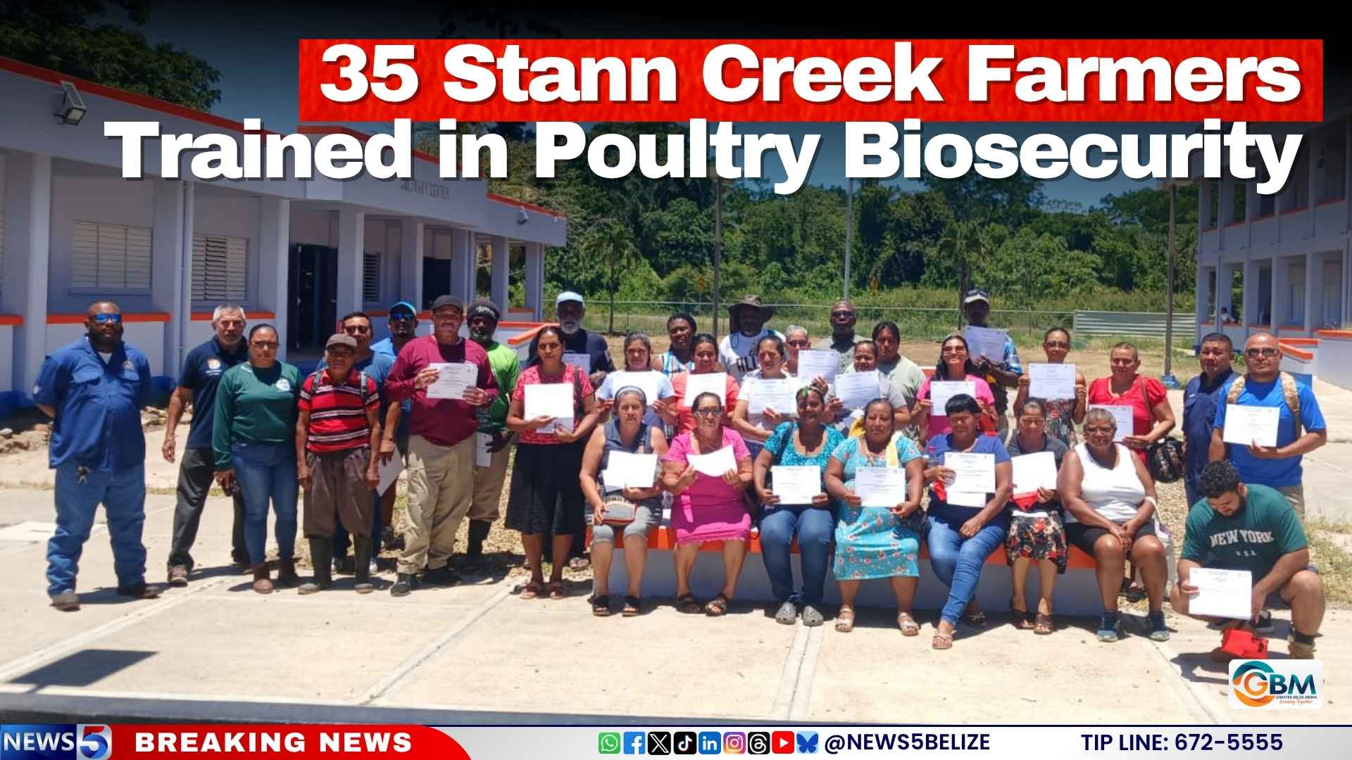 35 Stann Creek Farmers Trained in Poultry Biosecurity