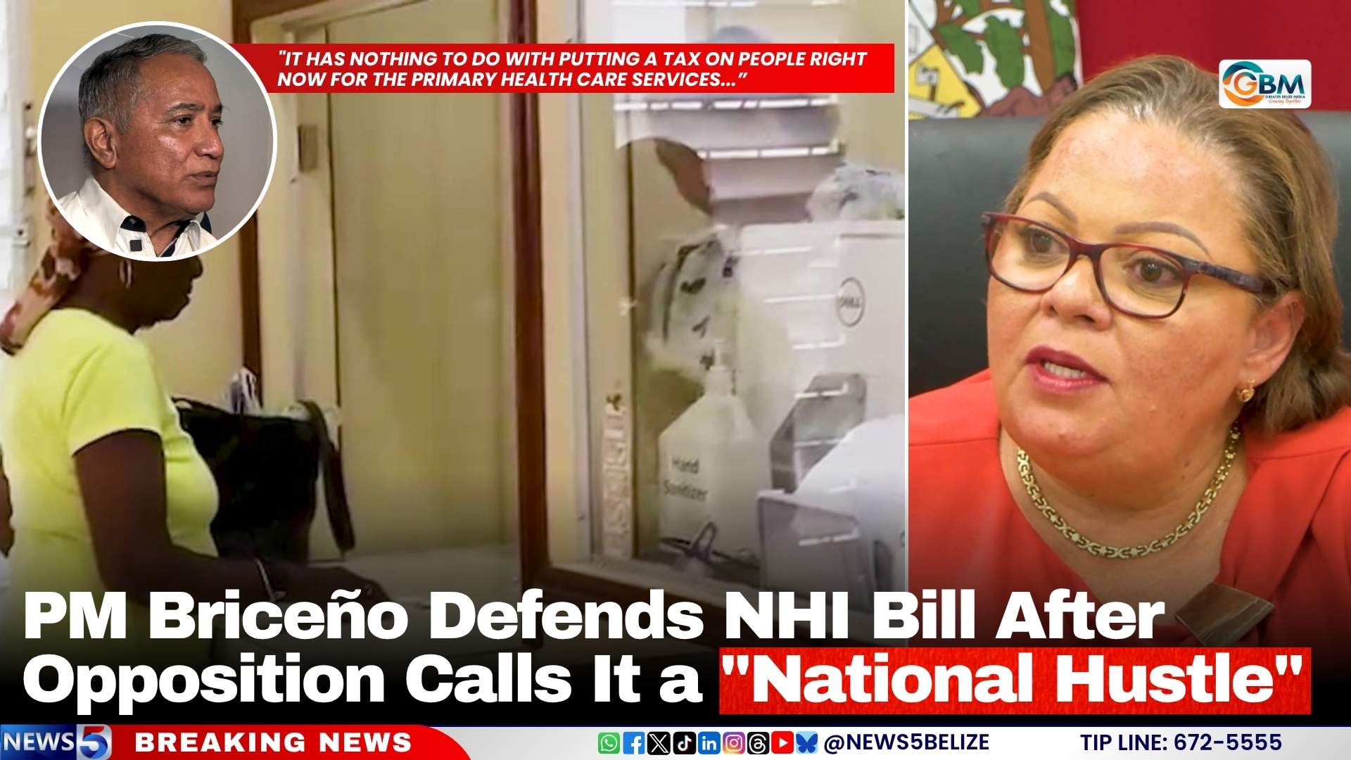 PM Briceño Defends NHI Bill After Opposition Calls It a "National Hustle"