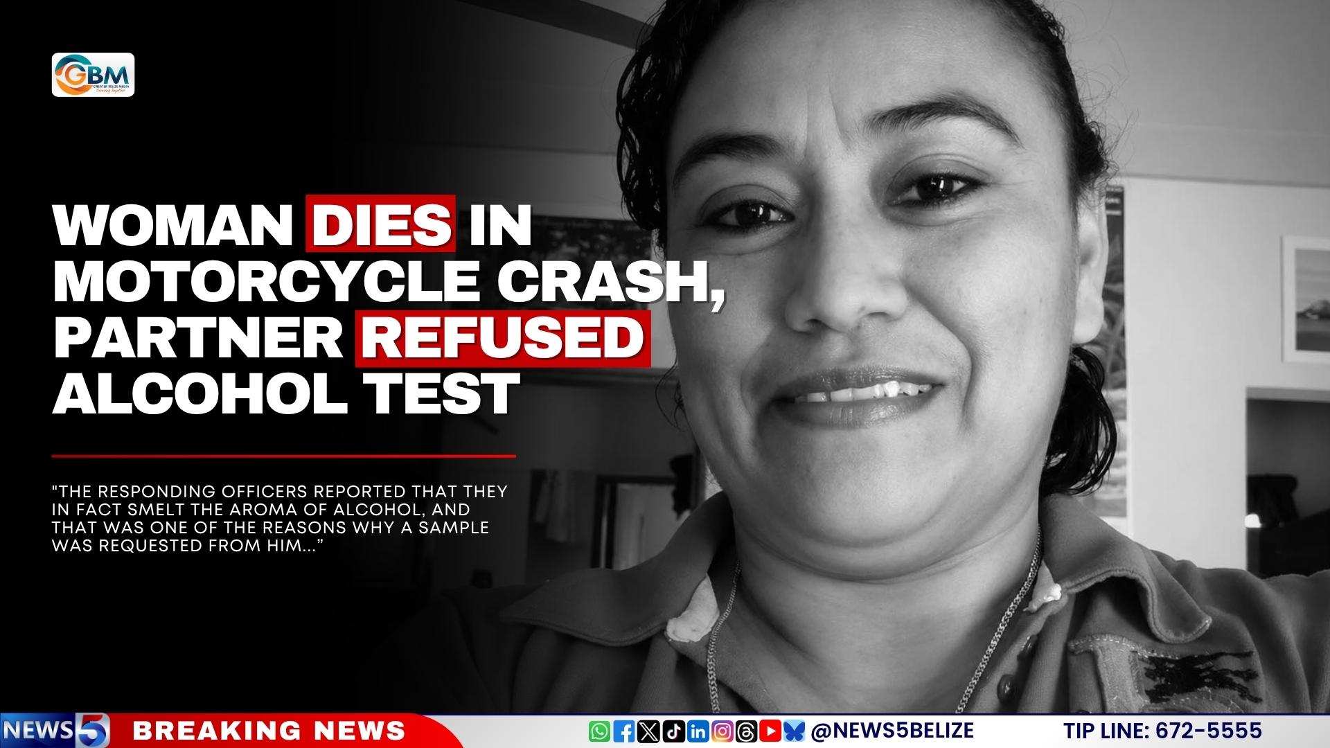 Woman Dies in Motorcycle Crash, Partner Refused Alcohol Test