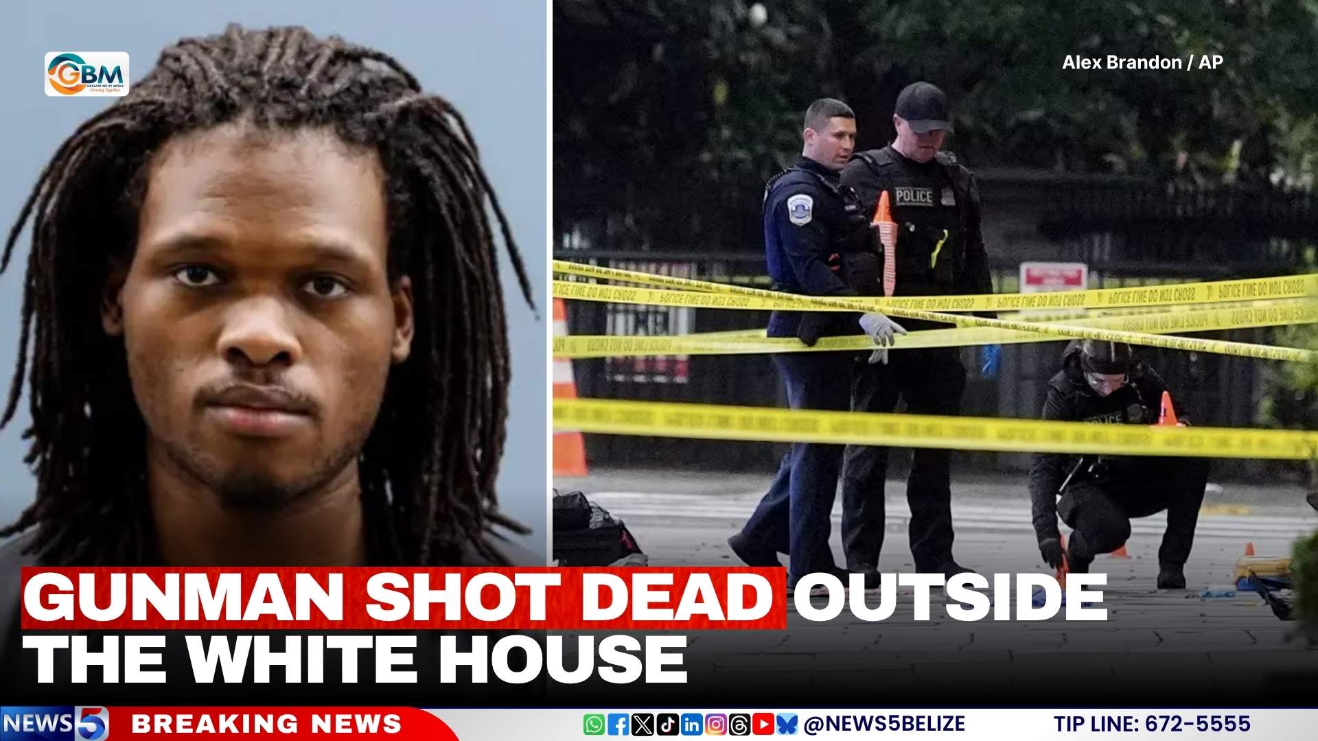 Gunman Shot Dead Outside the White House