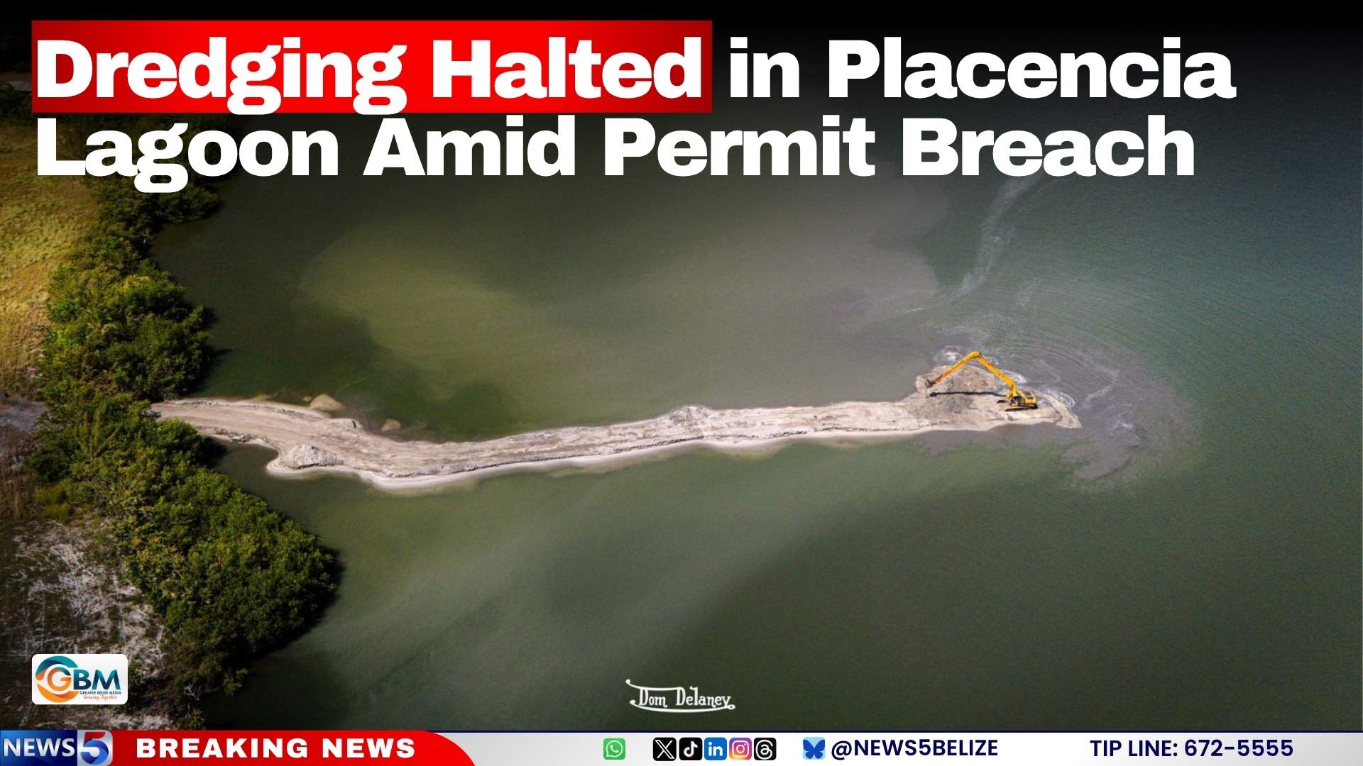 Dredging Halted in Placencia Lagoon Amid Permit Breach