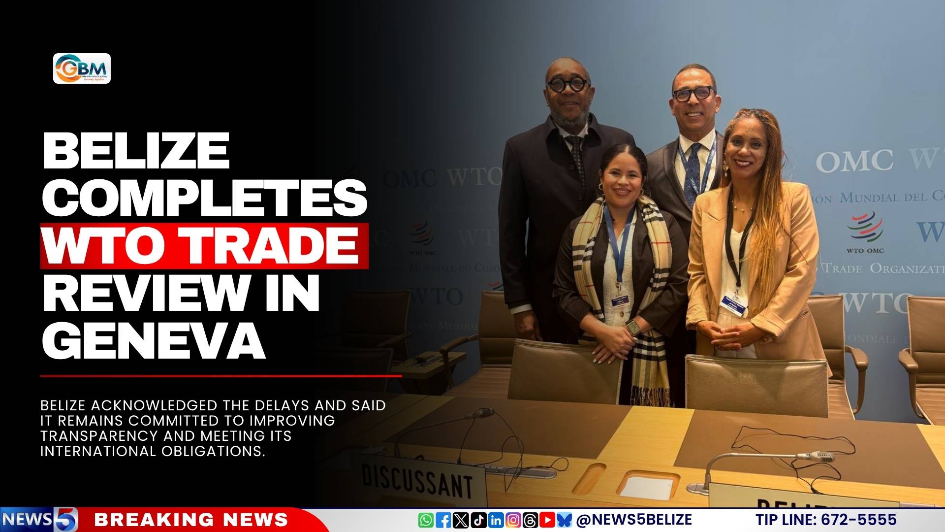 Belize Completes WTO Trade Review in Geneva