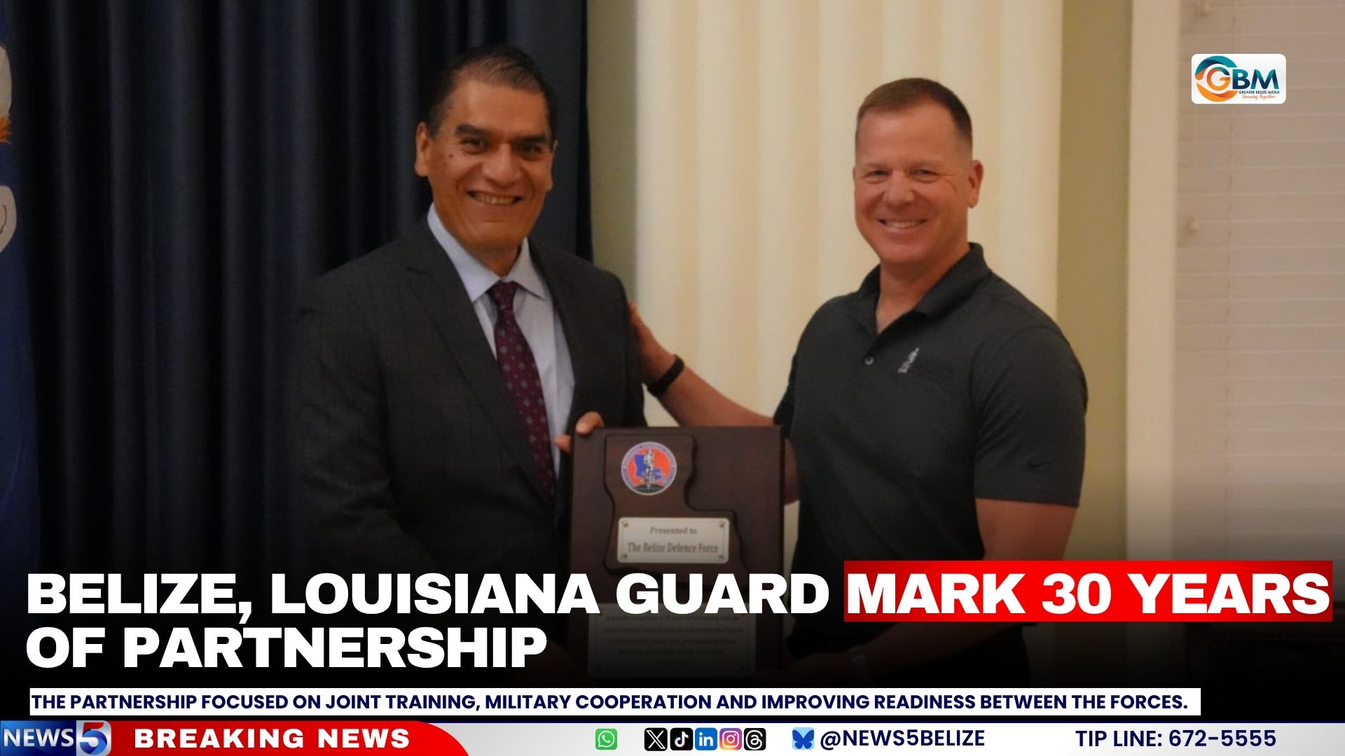 Belize, Louisiana Guard Mark 30 Years of Partnership
