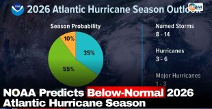 NOAA Predicts Below-Normal 2026 Atlantic Hurricane Season