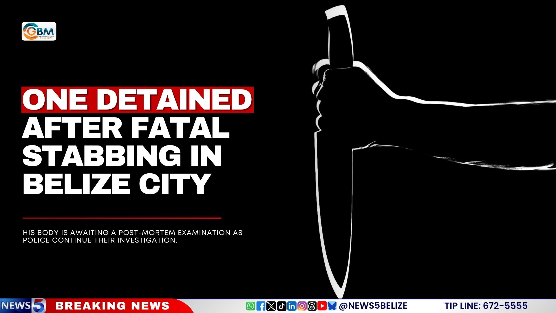 One Detained After Fatal Stabbing in Belize City