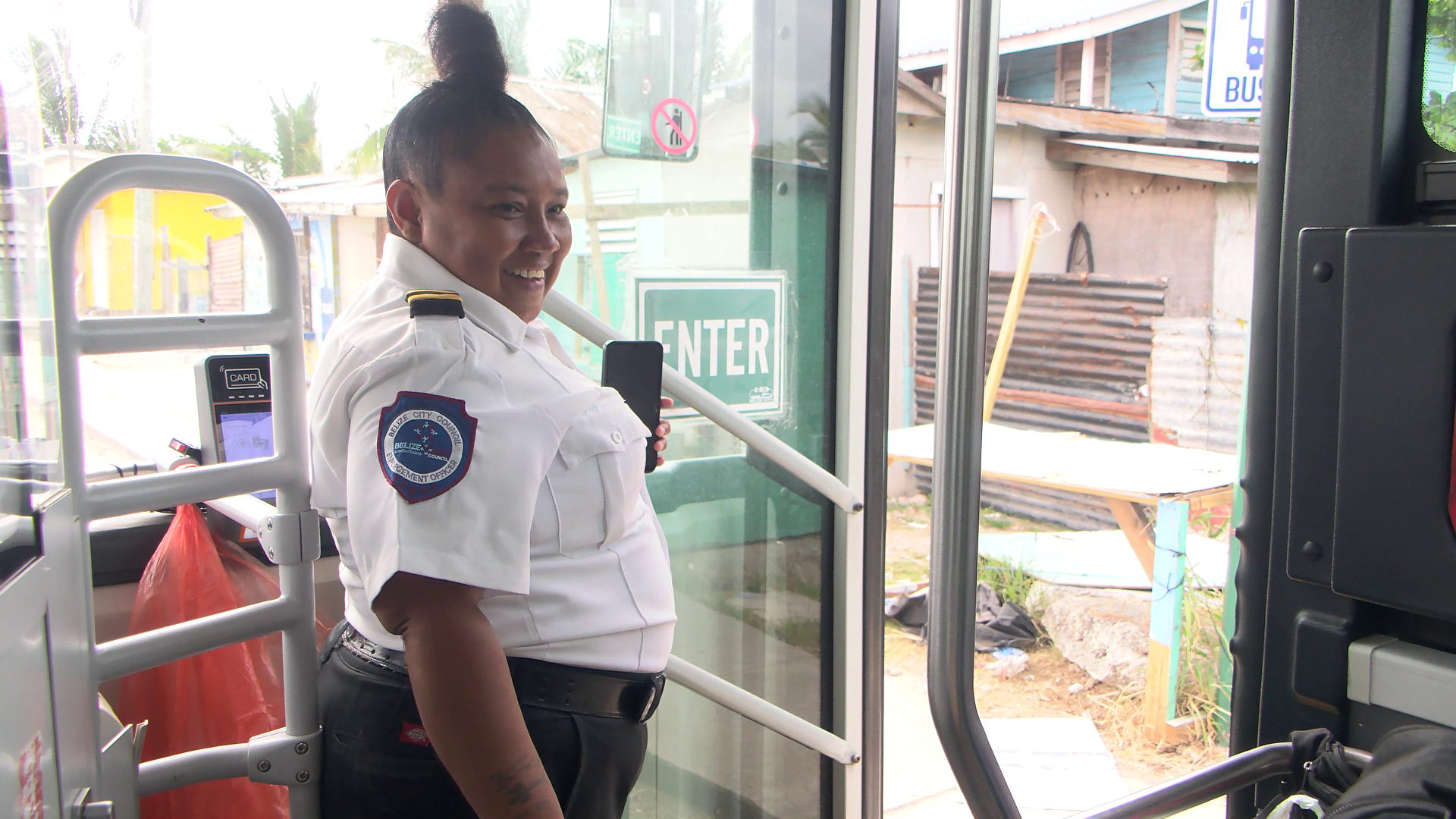 A Human Touch Keeps Belize City’s E-Bus Riders Coming Back