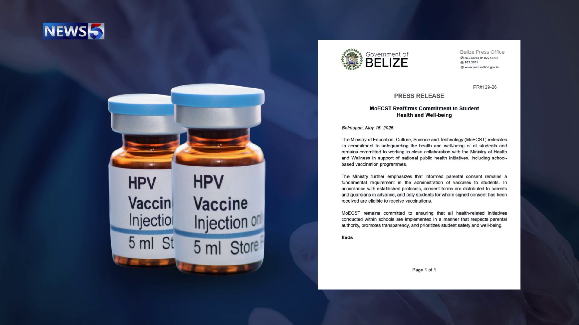 Silence Broken: Ministry of Education Defends HPV Vaccine Rollout