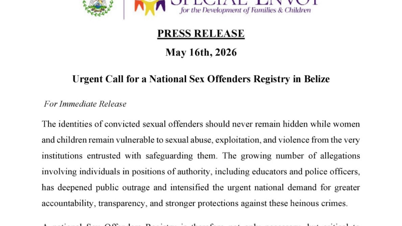 “Call Them Out”: Belize Renews Call for Sex offender Registry