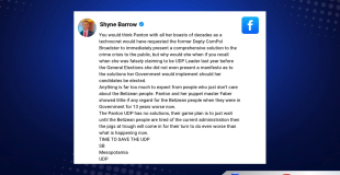 Shyne Barrow Blasts Panton’s UDP Faction as Self-Serving