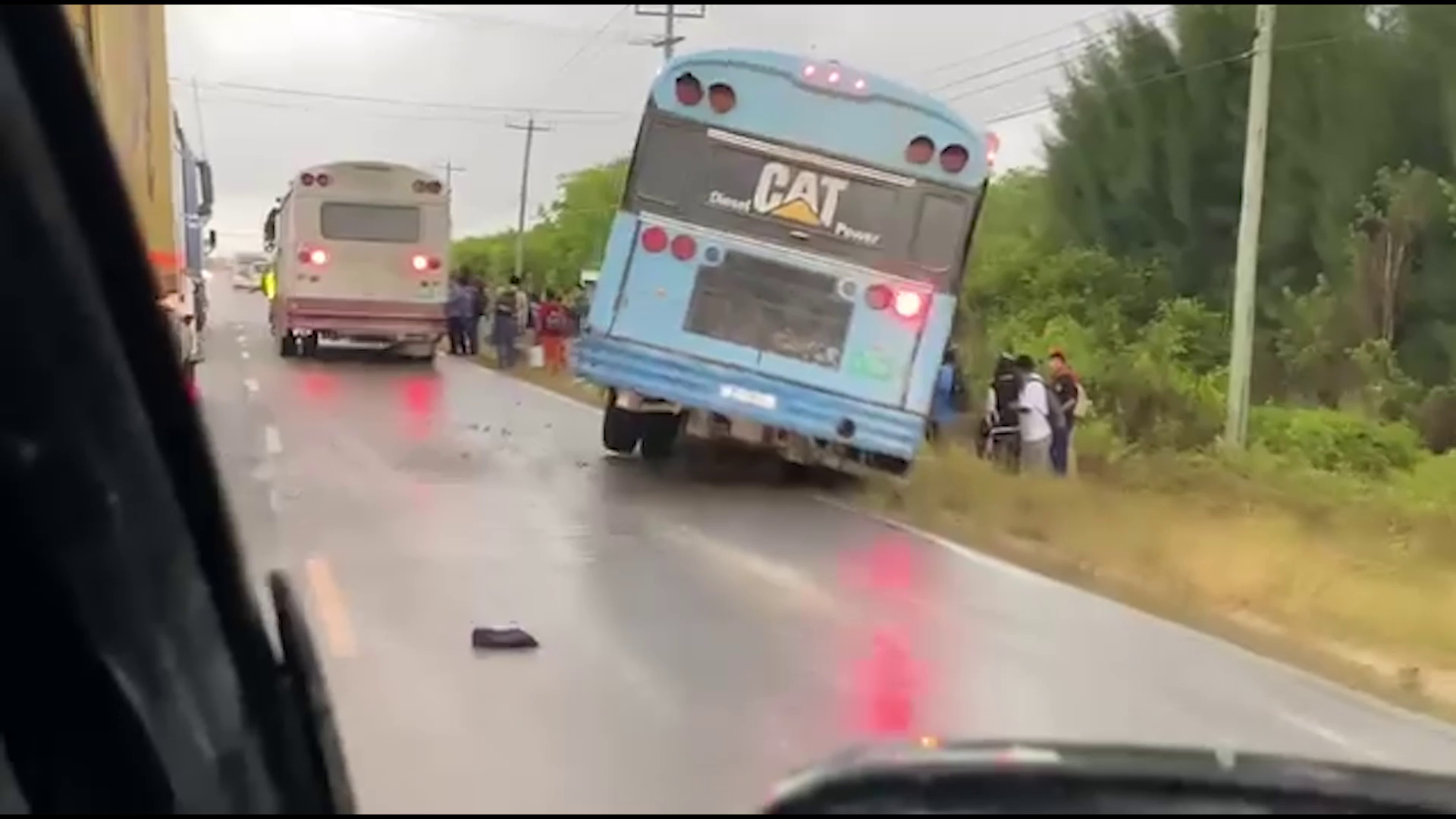 Morning Commute Chaos After Bus Crash on Philip Goldson Highway