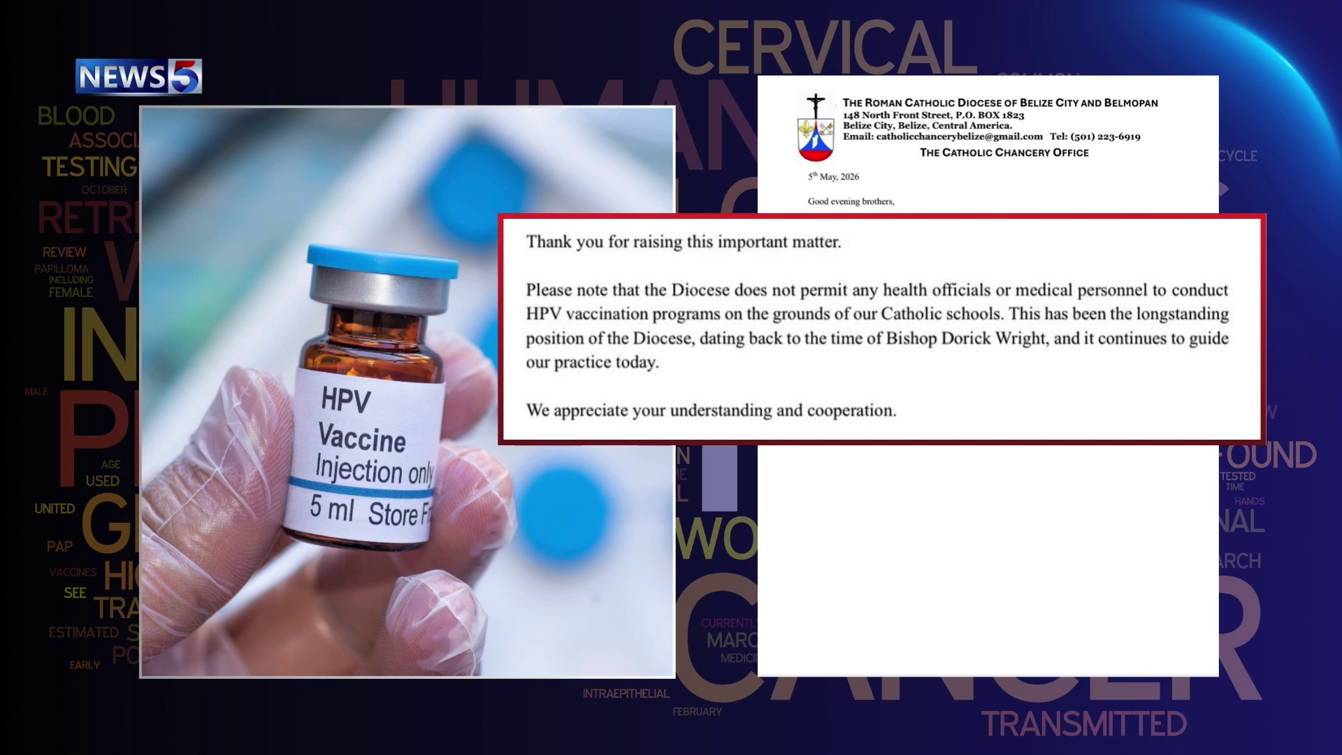 Bernard Urges Church to Drop HPV Vaccine Resistance