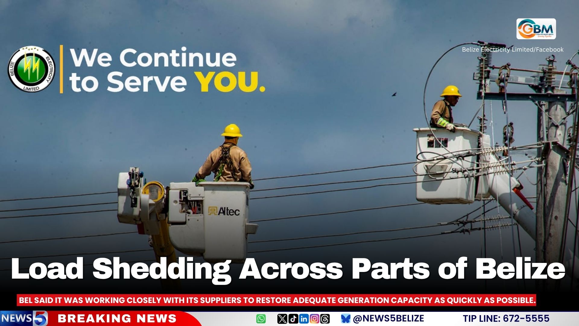 Load Shedding Across Parts of Belize