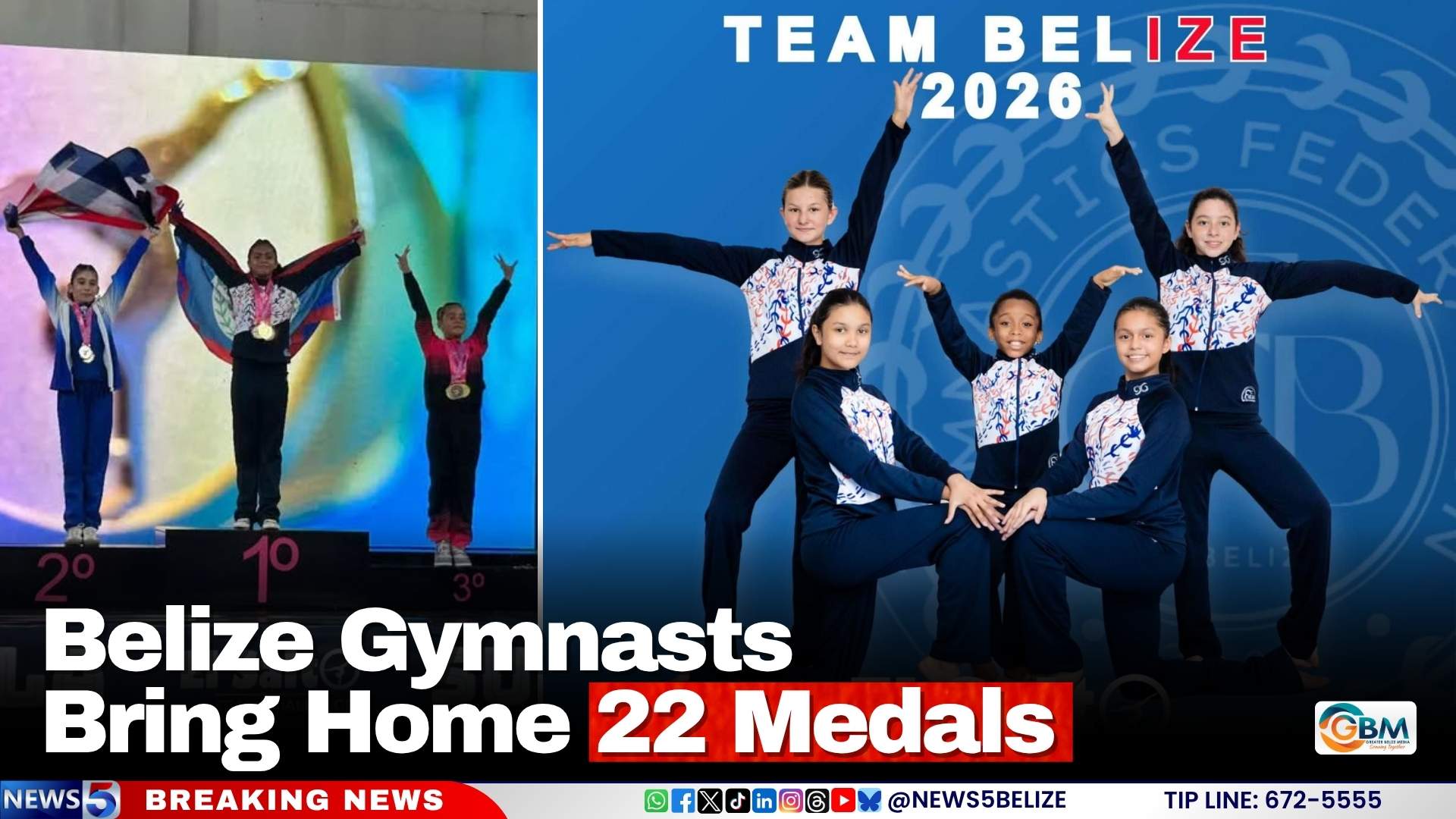 Belize Gymnasts Bring Home 22 Medals