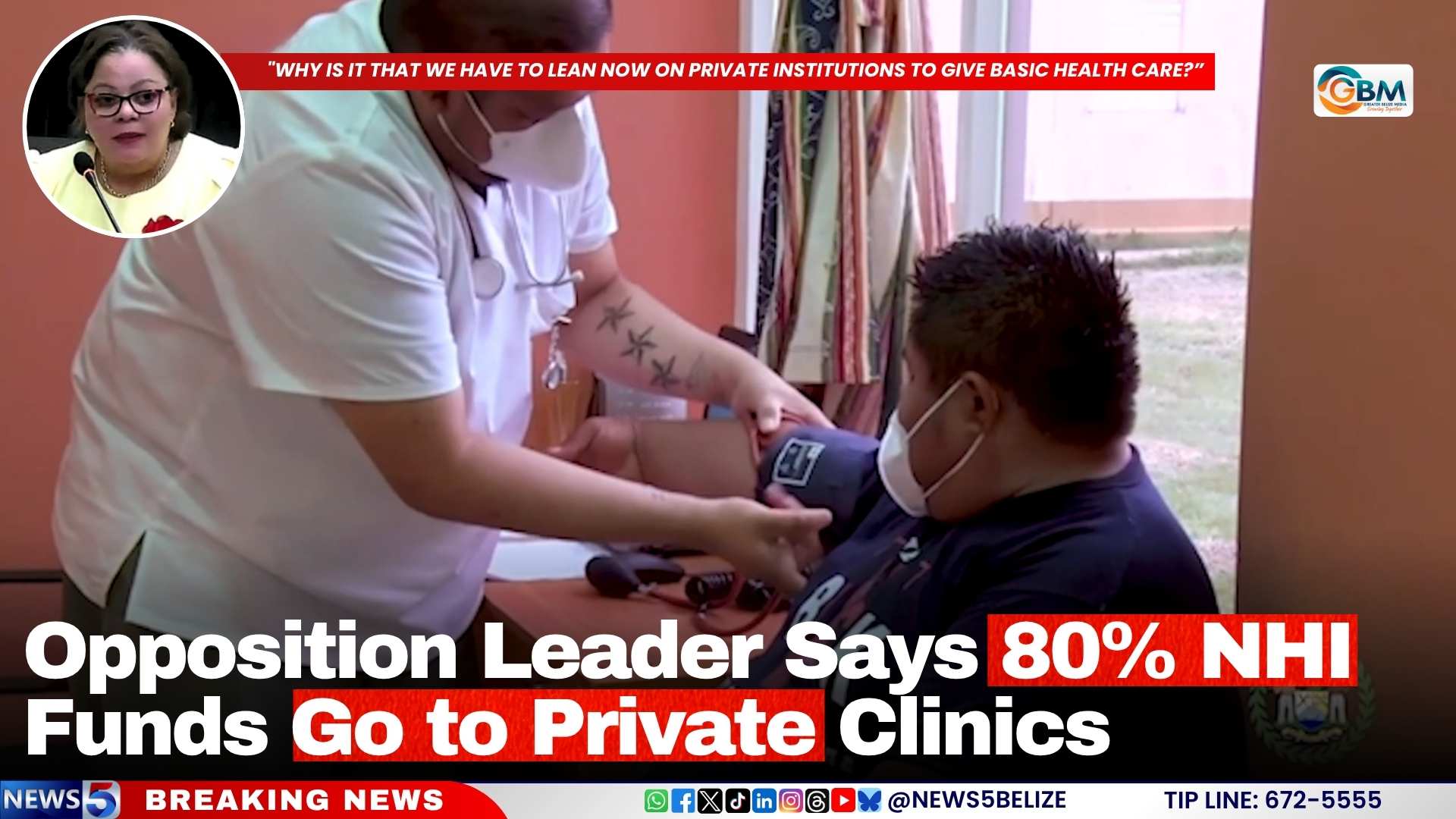 Opposition Leader Says 80% NHI Funds Go to Private Clinics