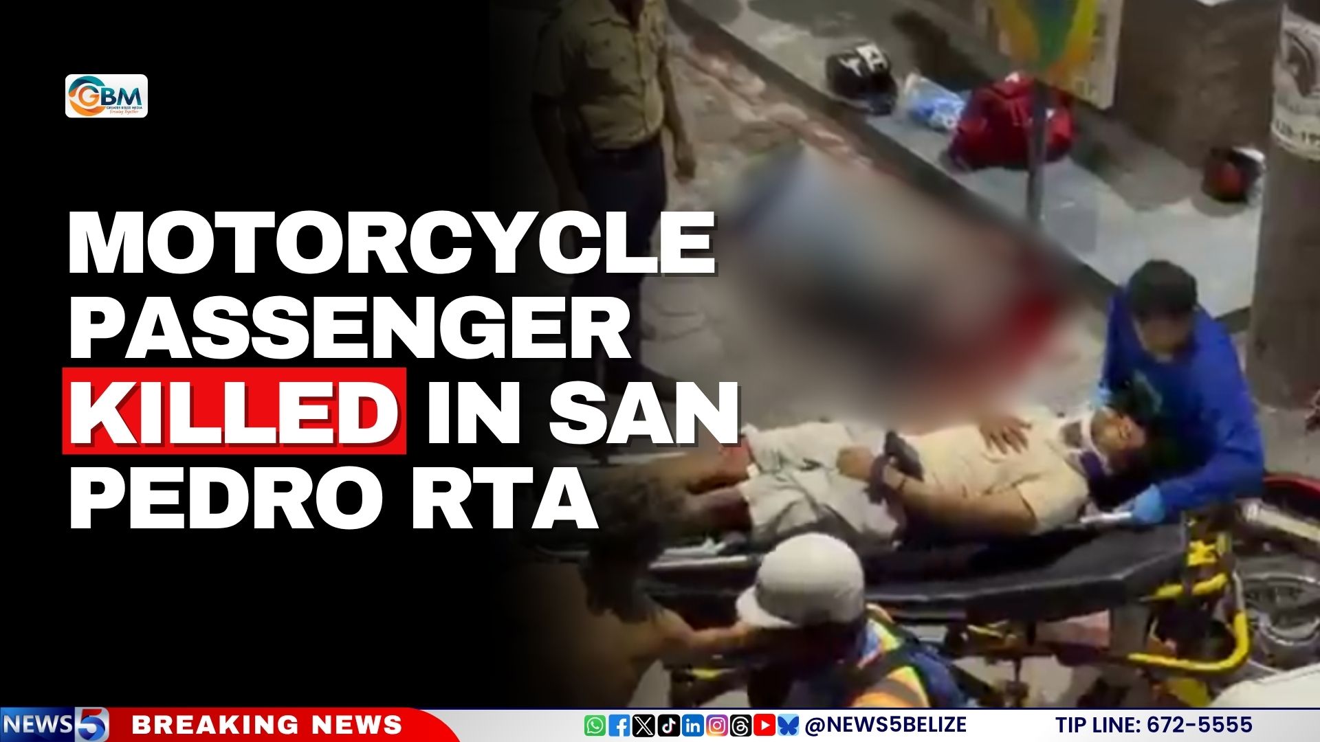 Motorcycle Passenger Killed in San Pedro RTA