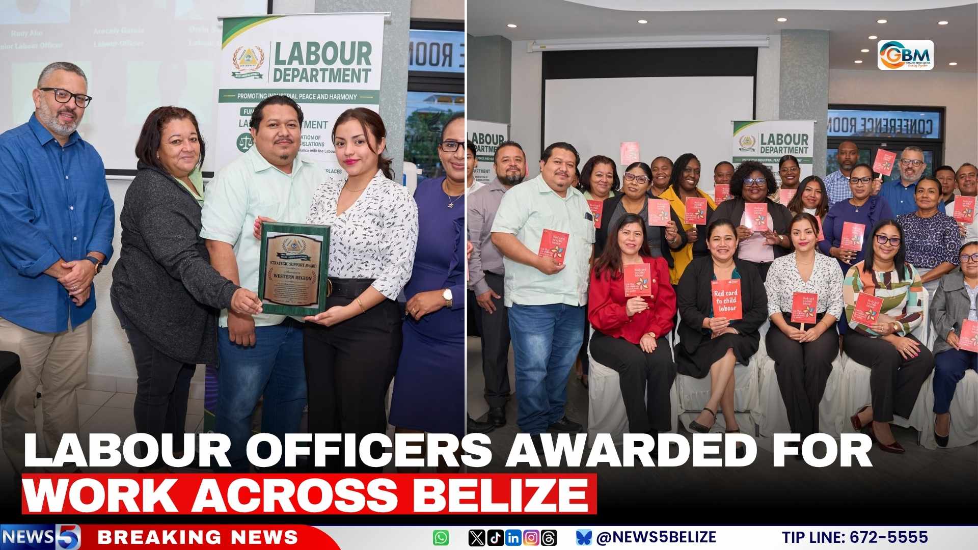 Labour Officers Awarded for Work Across Belize