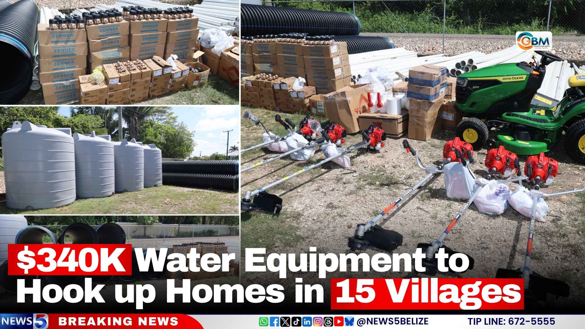$340K Water Equipment to Hook up Homes in 15 Villages