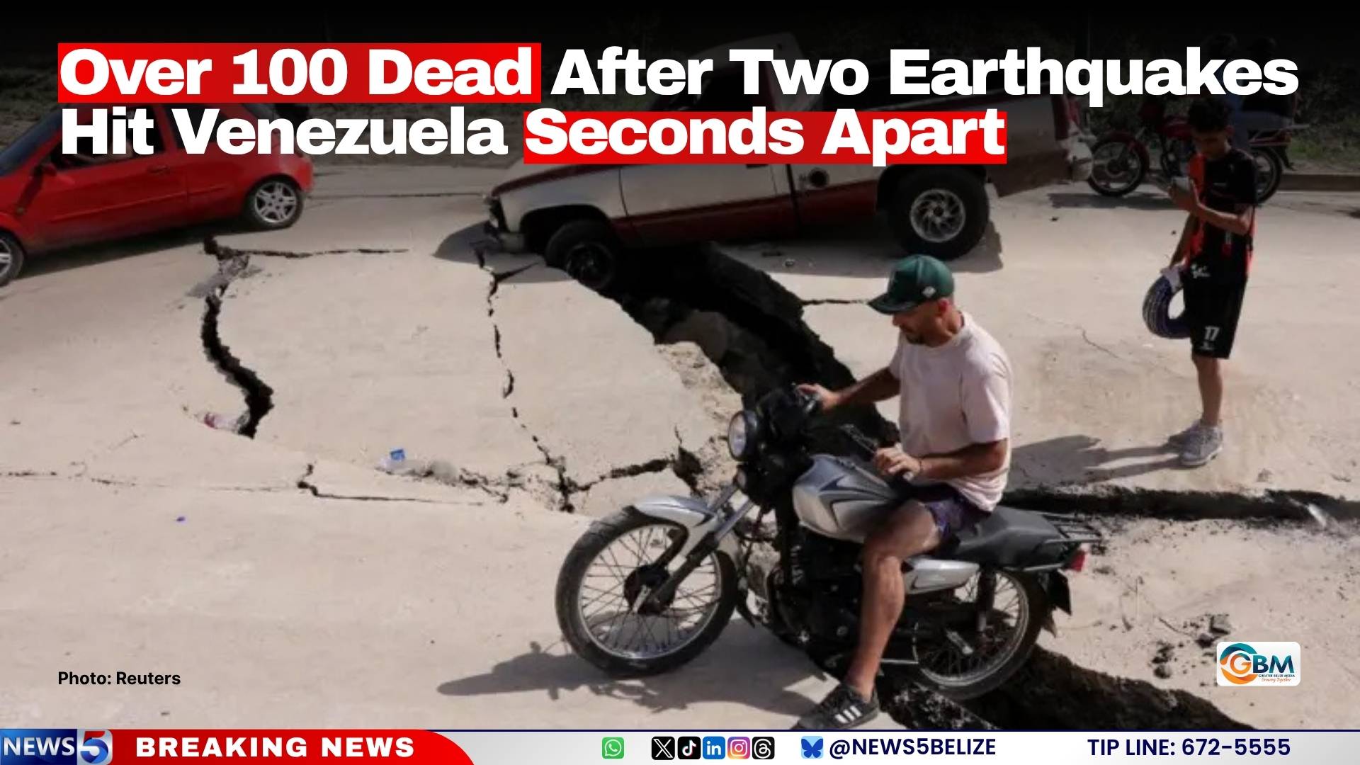 Over 100 Dead After Two Earthquakes Hit Venezuela Seconds Apart