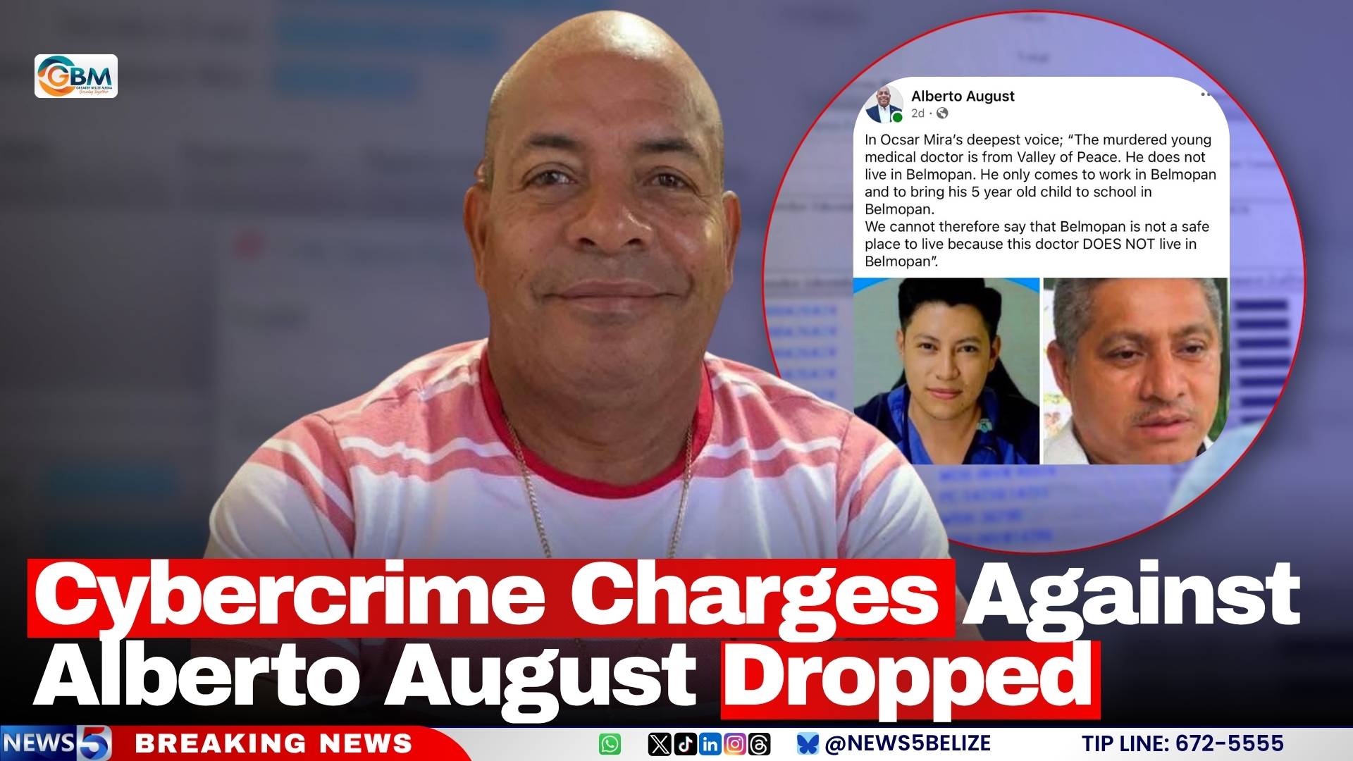 Cybercrime Charges Against Alberto August Dropped