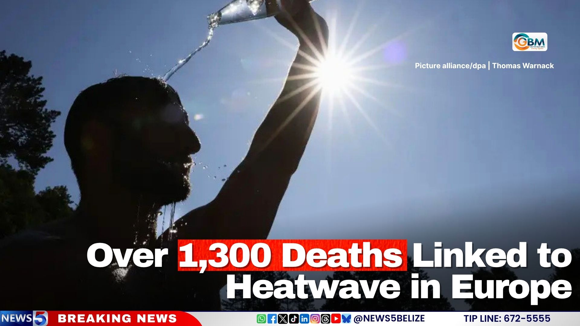Over 1,300 Deaths Linked to Heatwave in Europe