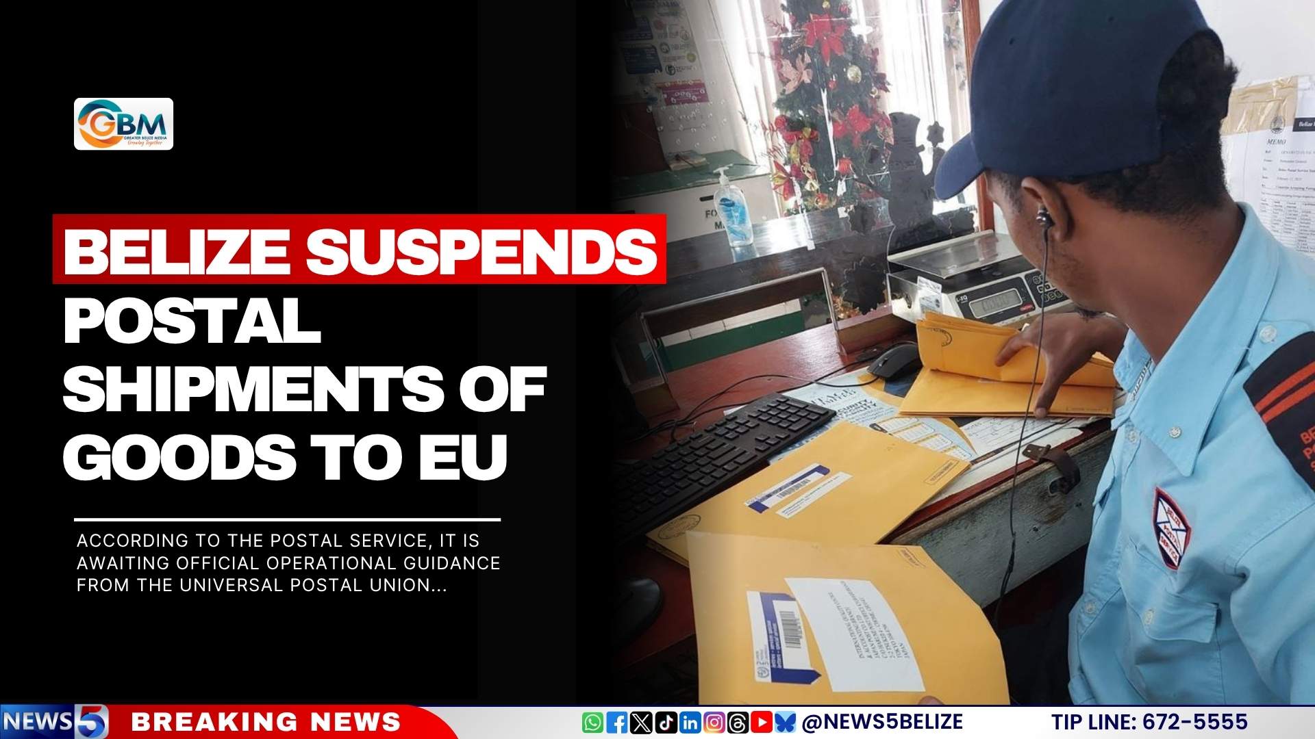 Belize Suspends Postal Shipments of Goods to EU