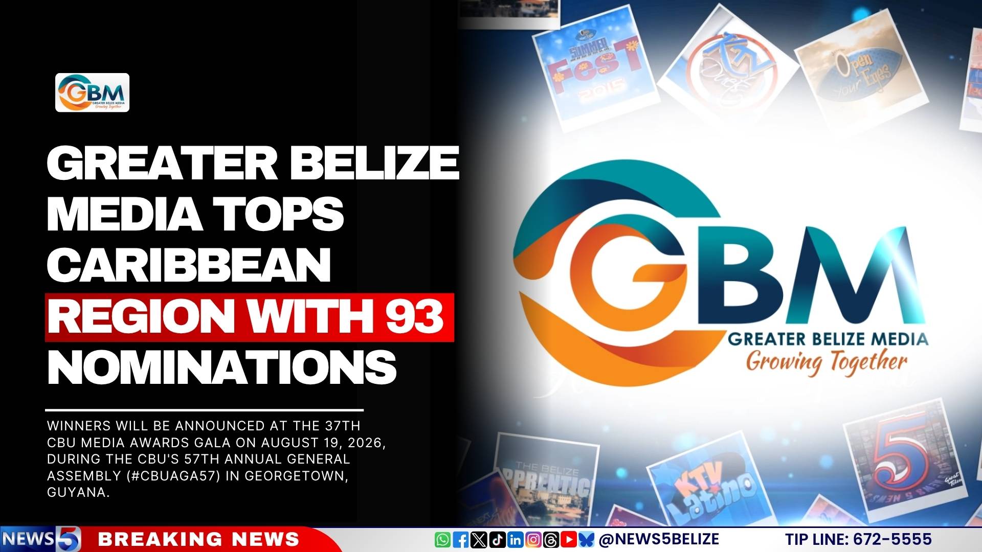Greater Belize Media Tops Caribbean Region with 93 Nominations