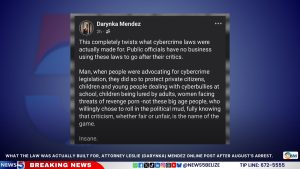 What the Law Was Actually Built For, Attorney Leslie (Darynka) Mendez online post after august’s arrest.